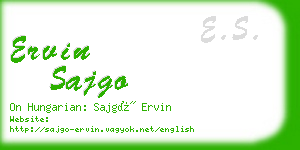 ervin sajgo business card